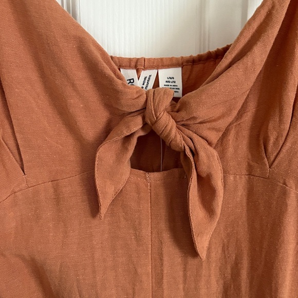 Roxy Rust Orange Knit Top with Branded Button - Picture 5 of 7